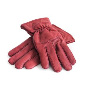 Crimson Luxe – Women’s Sheepskin Winter Gloves