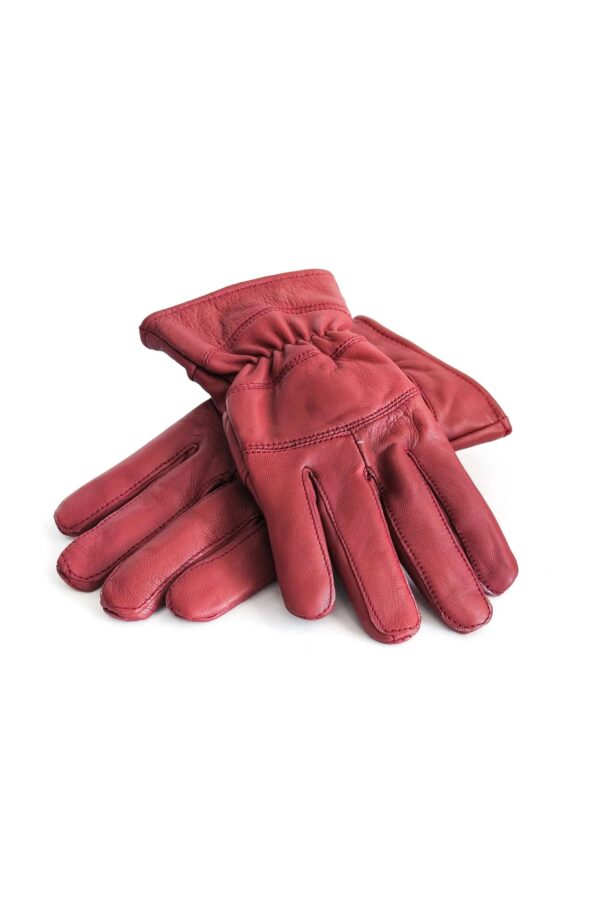 Crimson Luxe – Women’s Sheepskin Winter Gloves
